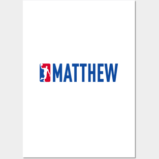 Matthew NBA Basketball Custom Player Your Name T-Shirt Posters and Art